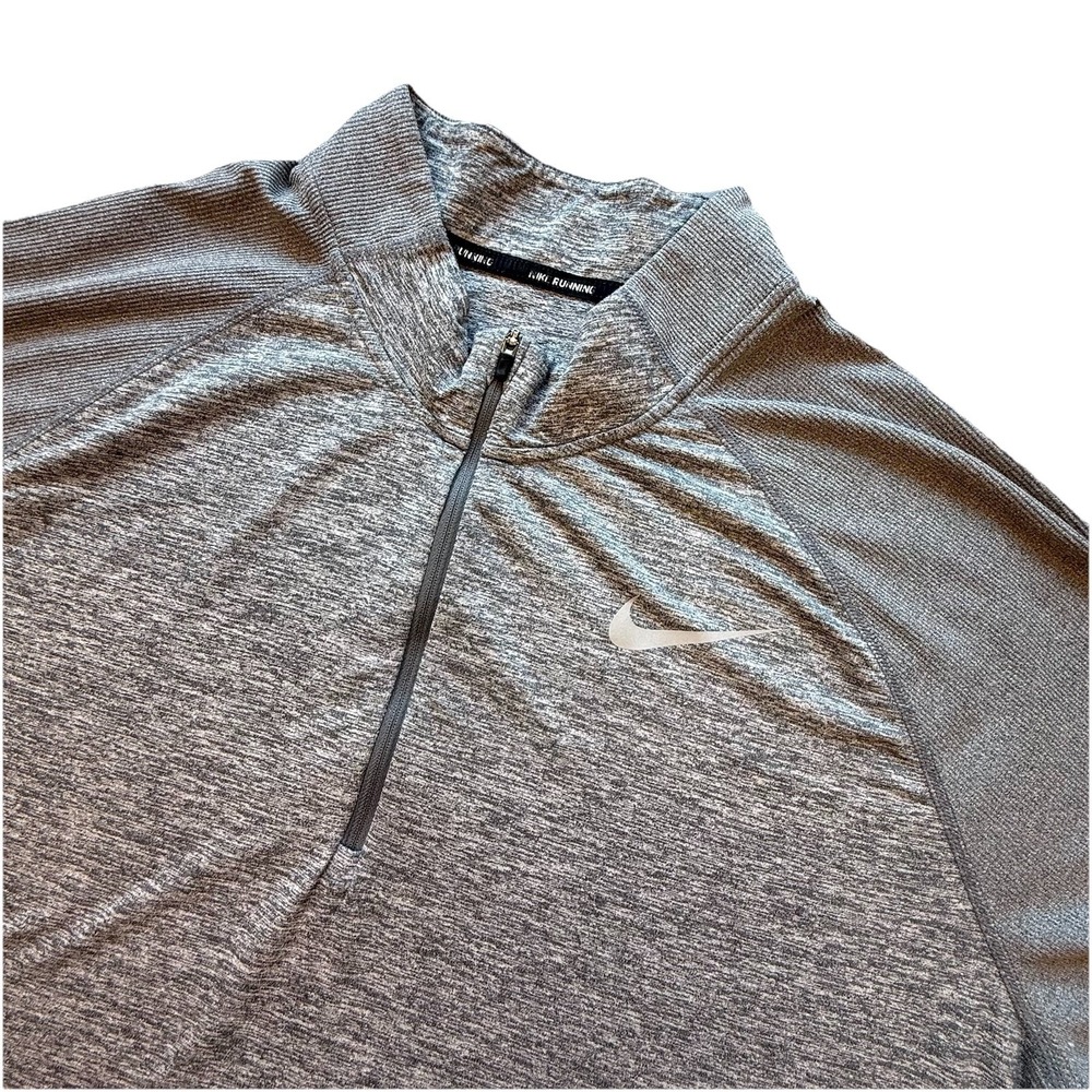Nike Sweater‎ Mens XXL Gray Running Dri Fit Element 1/4 Zip Pullover Active